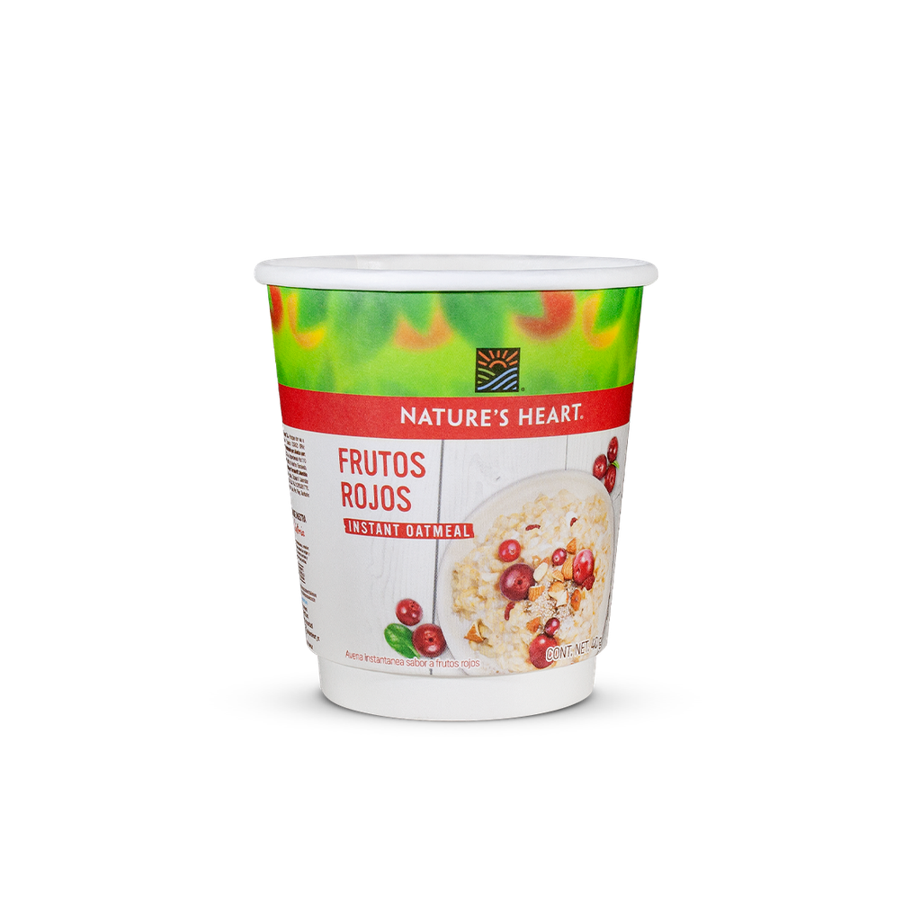 Vaso Doble Pared 9 Oz - Nature's Heart Avena Frutos Rojos 40g